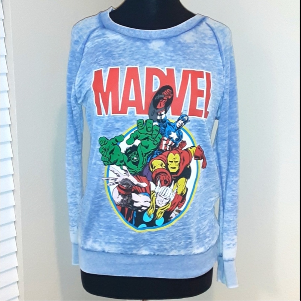 Marvel Comics acidwash graphic pullover sweatshirt